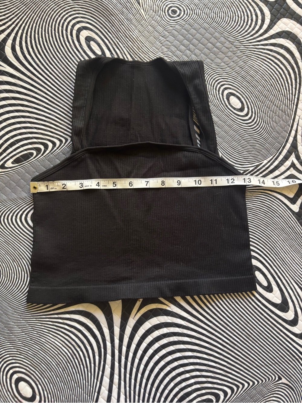 Black Ribbed Tank Top - Picture 4 of 6